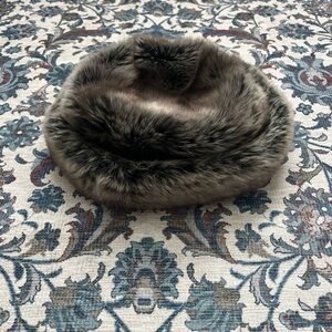 Parkhurst Faux Fur Hat in Brown and Black